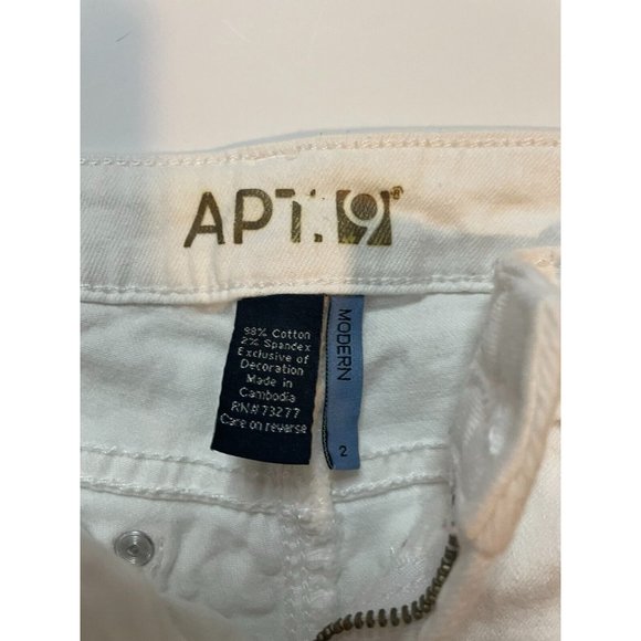 Apt. 9 women's shorts white size 2 - Picture 3 of 7